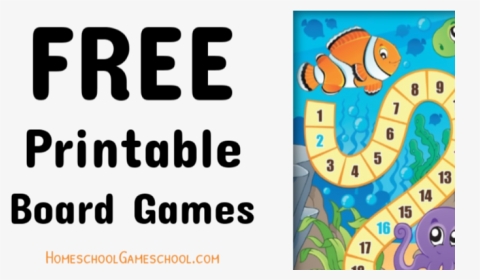 Free Printable Board Games - Anemone Fish, HD Png Download, Transparent PNG
