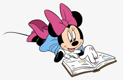 Mickey Clipart Reading - Minnie Mouse Reading A Book, HD Png Download, Transparent PNG