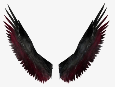 Wings Clipart Realistic - Black And Red Angel Wings, HD Png Download, Transparent PNG