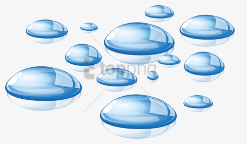Water Drop Clipart Light Blue - 5 Drops Png, Transparent Png, Transparent PNG