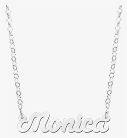 Silver Name Necklace Model Monica - Chain, HD Png Download, Transparent PNG