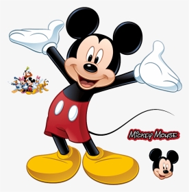 Mickey Mouse Cartoon Drawing In Colour, HD Png Download, Transparent PNG