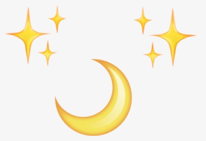 #stars #moon #galaxy #star #sky #kawaii #filter #kpop - Iphone Moon Emoji Png, Transparent Png, Transparent PNG