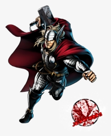 Thor Vector Png Black And White Download - Ultimate Marvel Vs Capcom 3 Thor, Transparent Png, Transparent PNG