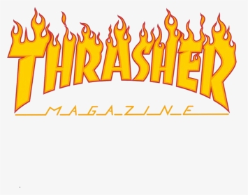 #trendylogos #thrasher #logos #trendy #clothes #skateboard - Thrasher Magazine Flame Logo, HD Png Download, Transparent PNG