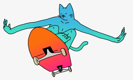 #cat #ripndip #thrasher #skate #freetoedit - Leon Karssen Skateboard, HD Png Download, Transparent PNG