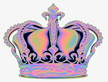 Holo Holographic Aesthetic Tumblr - Vaporwave Crown Png, Transparent Png, Transparent PNG