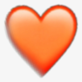 #orange #heart #emoji #iphone #sticker #random #remixit - Heart, HD Png Download, Transparent PNG