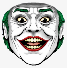 #joker #smoker #midnighttoker #jokerface #pokerface - Jack Nicholson Joker Comic, HD Png Download, Transparent PNG