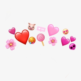 #emoji #emojicrown #crown #heart #red #pink - Heart, HD Png Download, Transparent PNG