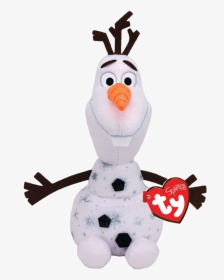 Frozen 2 Olaf Snowman Medium Sparkle Beanie Babies - Ty Olaf, HD Png Download, Transparent PNG