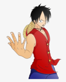 One Piece-luffy Come On - One Piece Luffy Png Hd, Transparent Png, Transparent PNG