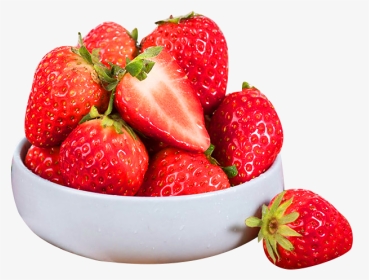 Bowl Of Strawberries Png, Transparent Png, Transparent PNG