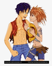 Luffy X Nami - Luffy Nami Kisses One Piece, HD Png Download, Transparent PNG