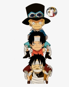 Ace, Anime, And One Piece Image - One Piece Luffy Sabo Ace, HD Png Download, Transparent PNG