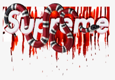 #supreme #gucci #blood #bloody #snake #guccisnake #bape - Illustration, HD Png Download, Transparent PNG