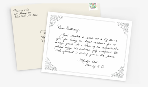 Handwritten Thank You For Your Purchase Note, HD Png Download, Transparent PNG