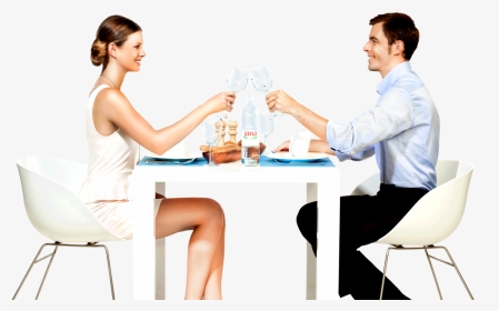 People Sitting At Table Png - Eating At Table Png, Transparent Png, Transparent PNG