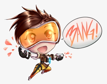 Fan Work For Tracer From Overwatch, Blizzard Entertainment - Cartoon, HD Png Download, Transparent PNG