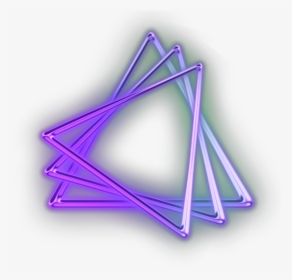 #circle #neoncircle #circleneon #triangle #neontriangle - Triangle, HD Png Download, Transparent PNG
