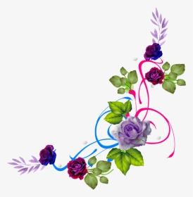 #corner #border ##flower #roses #swirls #freetoedit - Garden Roses, HD Png Download, Transparent PNG