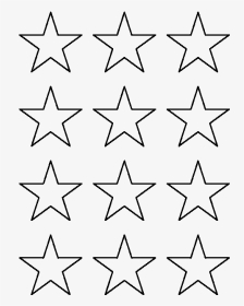 Clipart Stars Pdf - 2 Inch Star Template Printable, HD Png Download, Transparent PNG