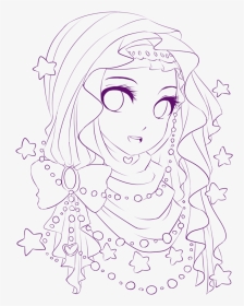 Hijjab Girl By Ibahibut - Cute Anime Lineart Transparent, HD Png Download, Transparent PNG
