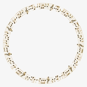 No -clipart Golden Musical No - Circle Of Music Notes, HD Png Download, Transparent PNG