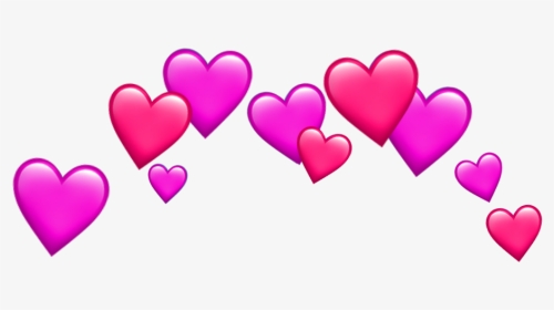 #pink #heart #tumblr #hearts #sticker #emojis #iphoneemoji - Transparent Heart Crown Png, Png Download, Transparent PNG