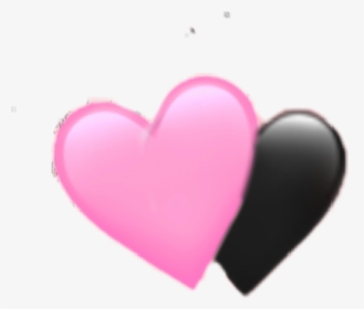 #hearts #heart #emoji #pinkandblack #black #pink #heartemoji - Heart, HD Png Download, Transparent PNG