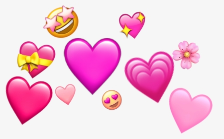#emoji #pinkemoji #pinkhearts #pinkheart #heart #hearts - Heart, HD Png Download, Transparent PNG