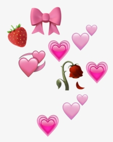 #milukyun #iphone #iphoneemoji #emoji #emojis #rose - Heart, HD Png Download, Transparent PNG