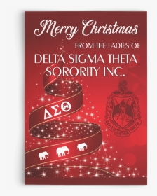 Delta Sigma Theta Christmas Card - Delta Sigma Theta Merry Christmas Cards, HD Png Download, Transparent PNG