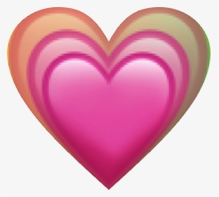 #emoji #heart #rainbow #love #lovely #pink #3 #bigger - Growing Pink Heart Emoji, HD Png Download, Transparent PNG
