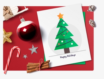 Free Greeting Card Mockup Wedding Invitation Christmas - Christmas Invitation Card Mockup, HD Png Download, Transparent PNG