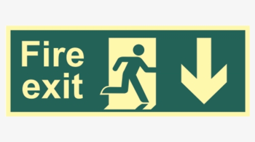 Fire Exit Directional Signs, HD Png Download, Transparent PNG