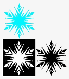 Elsa Ibwrob Frozen Snowflake Silhouette Clipart Anna - Frozen Snowflake Clipart Black And White, HD Png Download, Transparent PNG