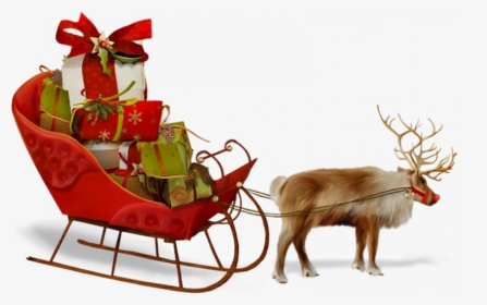 Santa Sleigh Png - Christmas Sleigh Transparent Background, Png Download, Transparent PNG