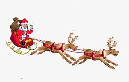Transparent Png Santa Sleigh Without Background Transparent, Png Download, Transparent PNG