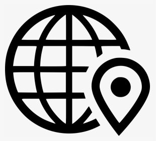 Geo World Earth Globe Pin Marker Comments - Black Internet Logo Png, Transparent Png, Transparent PNG