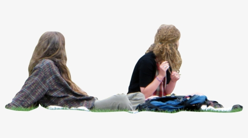 People Sitting On The Grass Png, Transparent Png, Transparent PNG
