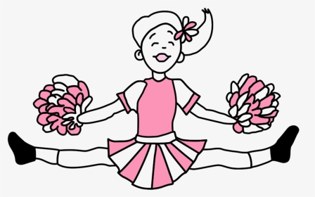 Svg Free Download Cheerleaders Drawing Cheer Shoe - Pink Cheerleading Cartoon Png, Transparent Png, Transparent PNG
