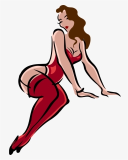 Art,thigh,shoe - Sexy Woman Cartoon Png, Transparent Png, Transparent PNG