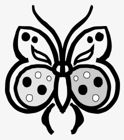 Butterfly Black White Art Flower Greenery Shrub Info - Line Art, HD Png Download, Transparent PNG