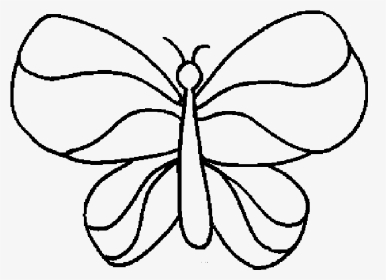 Butterfly With Wings That Simple Coloring Sheet - Simple Coloring Pages, HD Png Download, Transparent PNG
