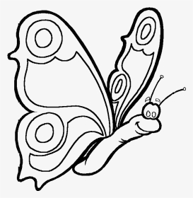 Cartoon Butterfly Image - Cartoon Butterfly Clipart Black And White, HD Png Download, Transparent PNG