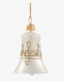 Glass Bell Creme Colored With Musical Notes - Music, HD Png Download, Transparent PNG