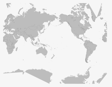 Svg Map Mercator - World Map Silhouette Pacific, HD Png Download, Transparent PNG