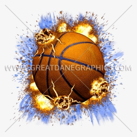 Exploding Basketball Clipart Graphic Transparent Explosive - Basketball T Shirt Designs, HD Png Download, Transparent PNG