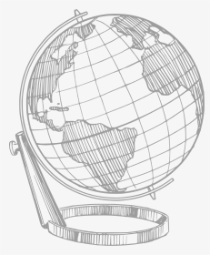 Sketch Of Earth Globe, HD Png Download, Transparent PNG